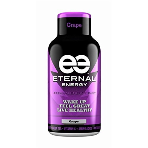Eternal Energy shot GRAPE flavor 2oz - 12 Pack - Vitamin B, Vitamin C, Amino Acids, Antioxidants, Caffeine, Quercetin, Taurine, Green Tee
