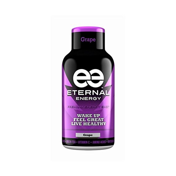 Eternal Energy shot GRAPE flavor 2oz - 12 Pack - Vitamin B, Vitamin C, Amino Acids, Antioxidants, Caffeine, Quercetin, Taurine, Green Tee