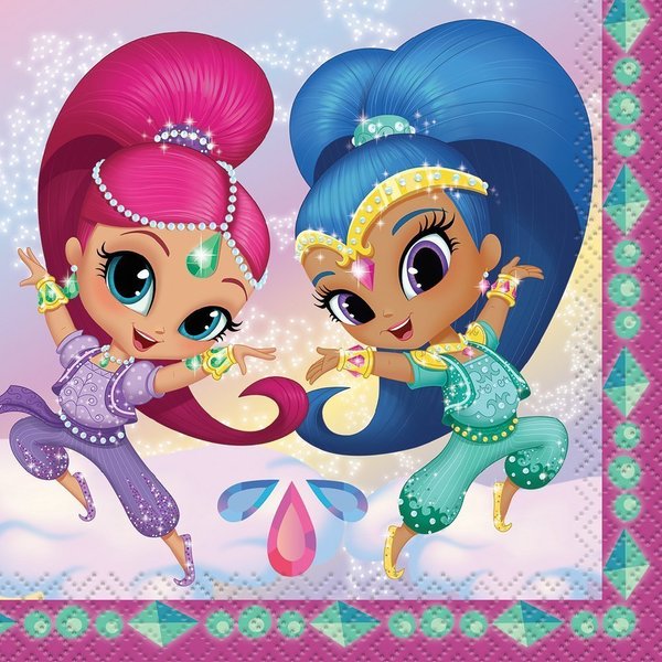 Unique Shimmer and Shine Beverage Paper Napkins - 5" x 5", 16 Pcs