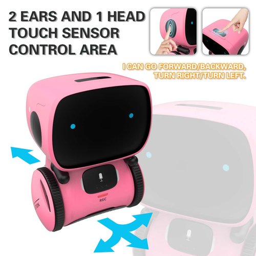 98K Kids Robot Toy, Smart Talking Robots Intelligent Partner and Teacher with Voice Control and Touch Sensor, Singing, Dancing, Repeating, Gift for Boys and Girls of Age 3 and Up