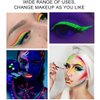 Mysense 16 Colors Water Activated Eyeliner Palette,Face Paint Fluorescent Bright Rainbow Colorful Body Paint Makeup,Matte and UV Glow Graphic Eyeliner,With Eyeliner Brush