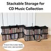 Evelots CD Storage Bags (4 Pack) Clear PVC Plastic Media Carrying Case with Zipper - Holds 400 CDs Total - Strong Handles - Protects CDs, Video Games, Music from Dirt & Moisture