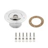 Billet Aluminum 35.5mm Fuel Cell Gas Cap Fuel Surge Tank Cap with 6 Hole Non-vented (Silver)