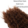 Ocean Wave Crochet Hair 14 Inch 6 Packs Deep Wave braiding hair Extensions Short Curly Twist Crochet Braids Hair for Women Synthetic Crochet Braid Hair(14 inch, 1BTBrown)