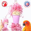 Bonka Bird Toys Spotty Sola Foraging Medium Parrot Cage Toy, Pionus, Ringneck, African Grey, and Similar Sized Birds (2371 Pink)