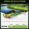 GOTOUR Fishing Lures Bass Lures Pre-Rigged Jig Head Paddle Tail Swimbaits, Weedless Soft Plastic Fishing Lures for Freshwater Saltwater, Soft Lures for Bass Trout Walleye, Fishing Gifts for Men