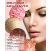Baked Blush-Brighten Lighting Glow Marbleized Blush Powder Palette, Cruelty-Free Powder Blush, Eyeshadow & Highlight for a Lightweight Shimmery Satin Face Makeup, Gift for Women (0.49Ounce)-01#Peachy