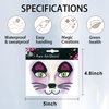 Glitter Cat Face Stickers Set-2Pcs Cute Cat Eye Body Face Tattoo Stickers for Kids Adult Party Makeup Self Adhesive Fake Tattoo Sticker Birthday Cospay Festival Party Supplies (cat)