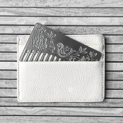 Go-Comb Wallet Comb & Mirror - Fits in your wallet - travel mirror - travel comb (Otomi Mirror)