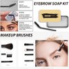 Basic Makeup Kit for Teenagers - 8 Popular Colors Eyeshadow Palette,Fix Mascara,Fine Eyeliner,Eyebrow Soap,7pcs Brushes,Double-head Lip Gloss,Mesh Cosmetic Bag - Women,Teens & Girls Makeup Gift Set