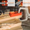 Pocket Hole Jig System Kit, Pocket Screw Jig with 11 Inch Clamp, Square Driver Bit, Hex Wrench, Depth Stop Collar, Step Drill Bit, Coarse Square Driver Screws, All In One for Joinery Work