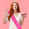 CAVETEE 18th Birthday Crown for Girls, 18th Birthday Tiara and Sash Set for Women "It's 18th My Birthday" Sash Rhinestone Crown, 18th Birthday Party Decorations, 18 Birthday Decorations for Girls