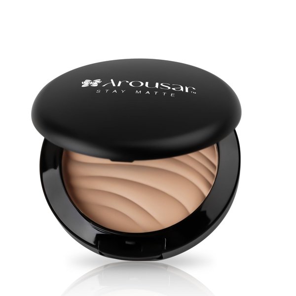 Arousar Pressed Face Powder, Flawless and Oil Control Pressed Setting Powder, Long Lasting Matte Finish 2# BEIGE 02