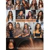 Sunber Ombre Highlight #FB30 7x5 Lace Front Glueless Human Hair Wig Balayage Wavy Pre Everything Put On Go Pre Bleached Invisible Knots 16Inch Piano Chocolate Brown 180% Density Body Wave Frontal Wigs