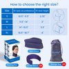 Velpeau Neck Brace for Neck Pain and Support - Soft Cervical Collar for Sleeping in Bed, Snoozing, Sleeping Upright, Anti-Snoring, Sleep Apnea for Women & Men (Blue, Comfort Version, M: 11.5-14"/3″)