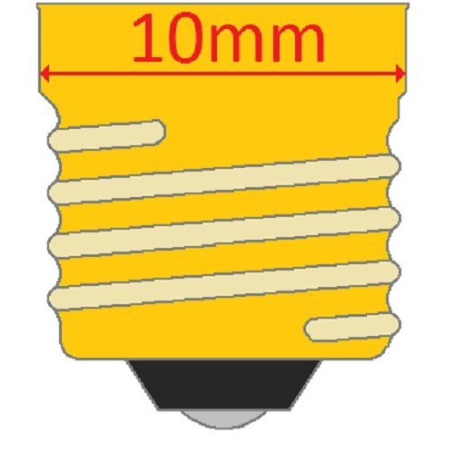 CEC Industries 245 Miniature Bulb, 2.46V, 1.23W, G3.5 Shape, E10 Miniature Screw Base (10-Pack)