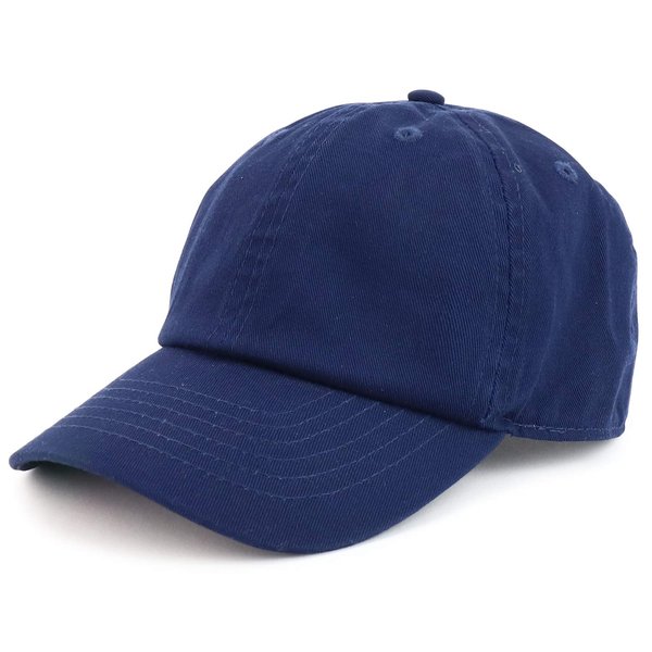 Trendy Apparel Shop Youth Size Kid's Unstructured Soft Cotton Baseball Cap - Navy - Youth