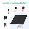 Solar Panel for Security Camera, 5W USB Solar Panel for Micro USB and USB-C Port Outdoor Rechargeable Battery Camera, Solar Panels with 9.8ft Cable, Adjustable Wall Mount, IP65 Waterproof, 2 Pack