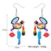 DALANE Valentines Day Makeup Dangle Earrings Gifts for Women Acrylic Cute Creative Cosmetic Hypoallergenic Beauticians Jewelry for Her Decor (Lip)