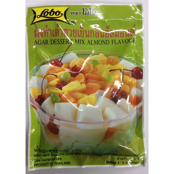 Agar Dessert Mix Almond Flavour 130g.Thai Dessert ,Lobo Brand.