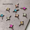 BBATT-HAPPY Devil Eye Nail Charms and Cross Nail Charms,22PCS 3D Alloy Nail Art Rhinestones Decoration for Acrylic Nails, Nail Y2K Nail Jewels Accessories for Nail Art Supplies Manicure Craft DIY
