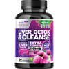Gentle Liver Cleanse Detox & Repair Formula - Herbal Liver Support Supplement: Milk Thistle with Silymarin, Artichoke Extract, Dandelion, Beet, Chicory Root, & Turmeric for Liver Health - 60 Capsules