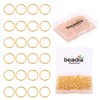 BEADIA 18K Gold Plated Jump Rings Non Tarnish 7mm 300pcs for Jewelry Making Findings