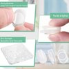TaoBary 120 Pieces Adhesive Plastic Sticky Clips White Reusable Removable Poster Wall Clips Hanging Bulletin Board for Home Office
