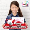 Tea Set for Little Girls, Pretend Play Tea Party Set, Floral Design Kids Tin Tea Set with Carrying Case (15 Pcs)
