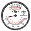 Winters TTD Series Steel Dual Scale Tridicator Thermometer with 2" Stem, 0-75psi/kpa, 2-1/2" Dial Display, ±3-2-3% Accuracy, 1/4" NPT Extension Back, 70-320 Deg F/C