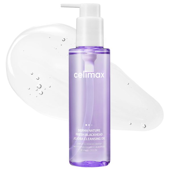 celimax Derma Nature Fresh Blackhead Jojoba Cleansing Oil | Light & Non-Greasy Daily Makeup Remover, Facial Cleanser, Clogged Pore & Blackheads Removal, 50ml
