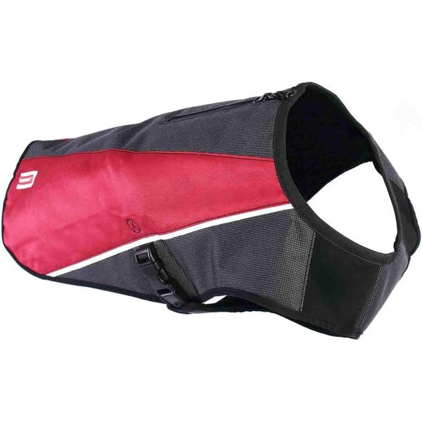 EzyDog Element Best Dog Jacket - Premium Wind and Waterproof Reflective Dog Coat for Safety and Protection - Provides Leash Access to Harness or Collar (Scarlett, Medium)