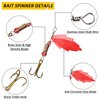 Fishing Lures Kit, 60pcs Tackle Box with Tackle Included Rooster Bait Tail Lures Spinner Baits Spoon Lures Hard Baits Crankbaits Topwater Lures Fishing Lures for Bass Trout Crappie Walleye Fishing