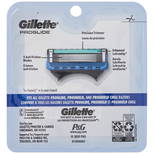 Gillette Fusion5 ProGlide Men's Razor Blade Refills, 4 Count, Mens Razors / Blades