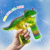 Dinosaur Bubble Gun: Battery Operated Bubble Maker Toys for Toddlers and Kids | Sound-Free | Redesigned & Improved Bubble Machine | Batteries and 2 Refill Bottles Included