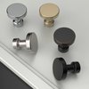 Amerdeco 10 Pack Brushed Satin Nickel Kitchen Cabinet Knobs 1-1/6 Inch(30mm) Single Hole Cabinet Pulls Dresser Knobs Round Drawer Knobs and Pulls for Bathroom Cabinets