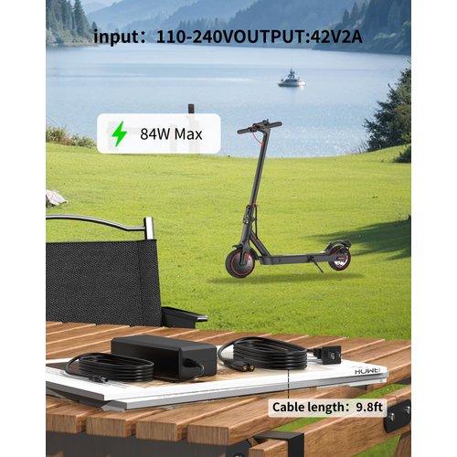 VHBW 42V Charger for iScooter Electric Scooter, Compatible with iScooter i9/ i9 Pro/ 1S and isinwheel S9 Pro/S9 Max DC36V Lithium Battery