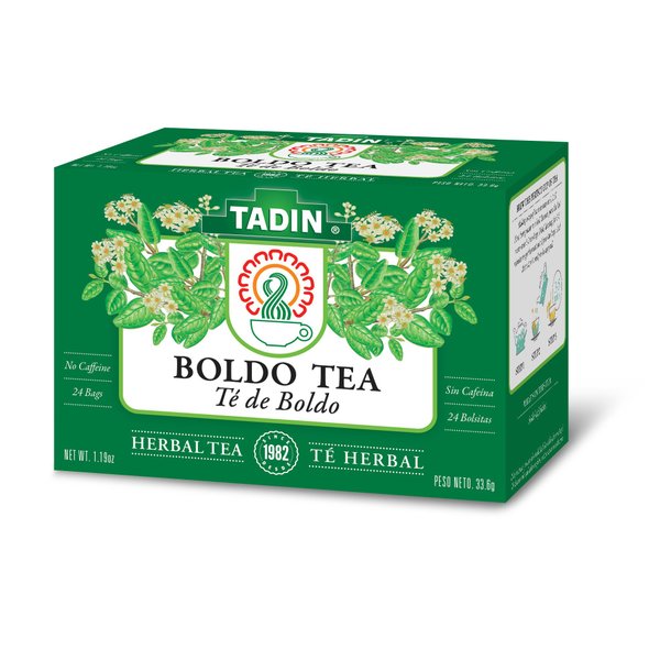 Tadin Boldo Herbal Tea, Caffeine Free, 24 Count (Pack of 6)