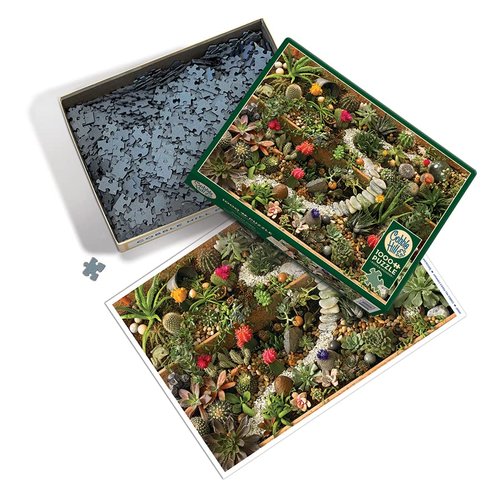 Cobble Hill 1000 Piece Puzzle - Succulent Garden - Sample Poster Included