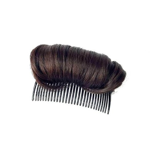 1Pc Womens Hair Bun Invisible False Hair Clip Bump It Up Volume Hair Base Fluffy Princess Styling Increased Hair Pad Styling Insert Tool Increased Hair Accessories (Dark Brown)