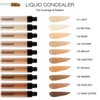 PHOERA Concealer, Lightweight, Full Coverage, Long Lasting, Corrects, Hydrates, Highlights, Matte Finish, All-Day Wear,with Concealer Brush (104#CUSTARD)