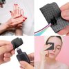 1200PCS Nail Wipes, Lint Free Nail Wipes Lint Free Wipes,Glue Wipes for Eyelash Extension,Soft Gel Nail Polish Remover Pads Wipes Lint Free Cotton Pads Wipes Non-woven Fabric Glue Cleaning Wipe, Black