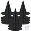 Elcoho 12 Pieces Halloween Costume Witch Hat with 100 Yards Hanging Rope for Halloween Yard Decoration