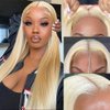 Amarlis Blonde Lace Front Wigs for Women, Pre Plucked Ready to Wear HD Glueless 13x5x1 Lace Front Synthetic Wigs for Daily Use(Blonde)