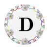Cell Phone Pop Out Holder,Floral White Daisy Flower Letter D PopSockets Grip and Stand for Phones and Tablets