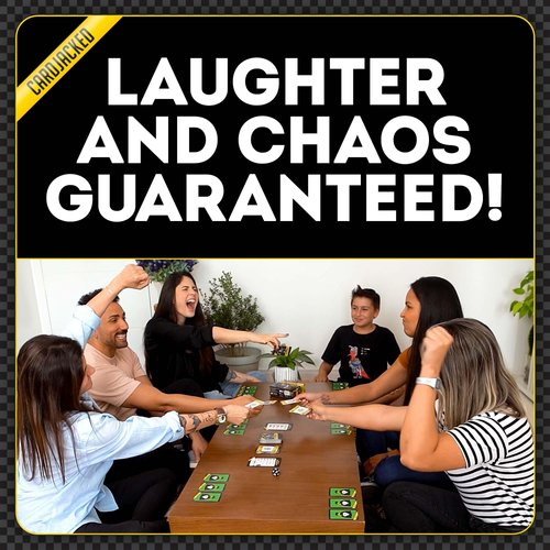 CARDJACKED Party Game – 4-10 Players, Ages 8+, 20+ Minutes – Family-Friendly Strategy Card and Dice Game for Kids, Teens & Adults for Game Night