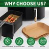 SIUDANGKA Air Fryer Liners Disposable, 100 pcs Rectangle Air Fryer Parchment Paper Sheets Air Fryer Accessories for Ninja DZ071 Air Fryer 2 Basket Air Fryer Instant Vortex Air Fryer