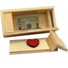 Puzzle Box Enigma Heart Secret - Money and Gift Card Holder in a Wooden Magic Trick Lock with Hidden Compartment Piggy Bank Brain Teaser Game