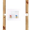 Eastman 1/2 Inch Sweat Connection x 3/4 Inch MHT Washing Machine Outlet Box, Push to Connect Brass Plumbing Fittings, Center Drain, 60248