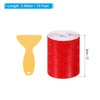PATIKIL 2 Inch x 10 ft Reflective Tape, 1 Roll Waterproof Self Adhesive High Visibility Caution Warning Safety Tape Reflector with Scraper for Trucks Trailers Cars, Red